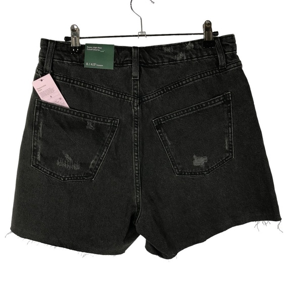 Wild Fable Black Super High Rise Cutoff Distressed Denim Shorts 8 - Picture 3 of 4